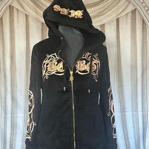 BCBG MAXAZRIA black & peach jogger 80% cotton 20% polyester